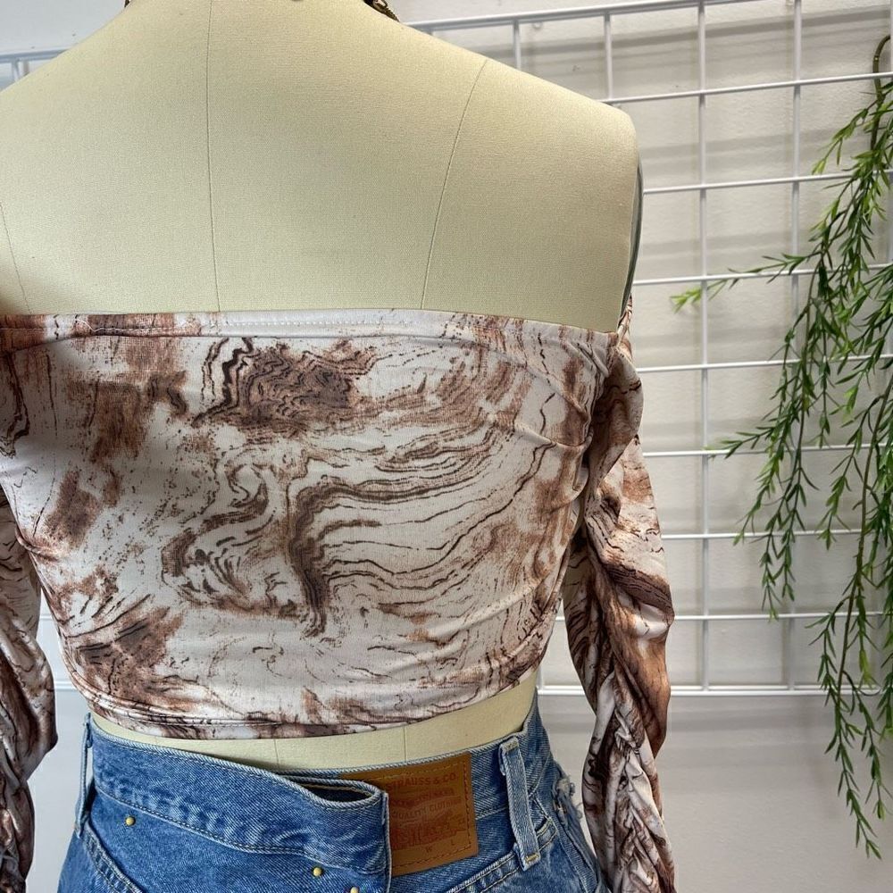 SHEIN - Tie-Dye Pattern Ruffle Sleeve - Picture 7 of 7